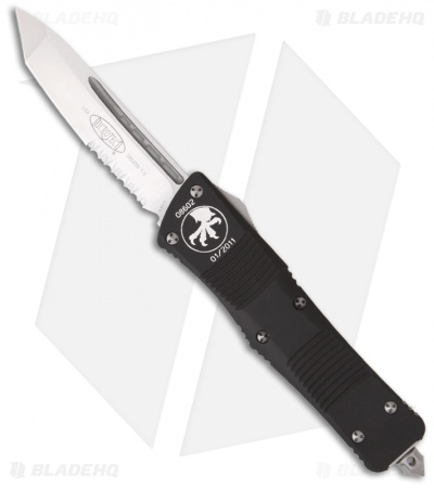 Microtech Troodon Tanto OTF Automatic Knife (3" Satin Serr) 140-5