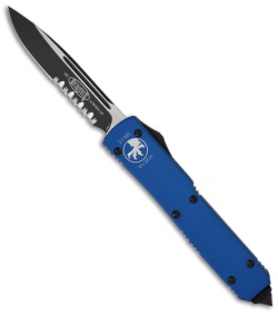 Microtech Ultratech S/E OTF Automatic Knife Blue (3.4" Black Serr) 121-2BL