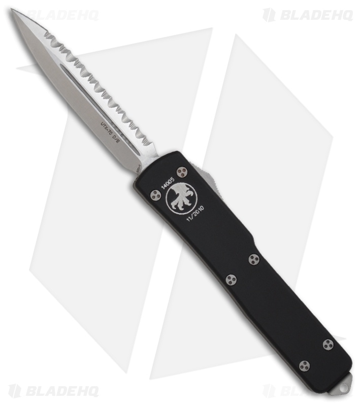 Microtech UTX-70 D/A OTF D/E Automatic Knife (2.41" Satin Full Serr) 147-6