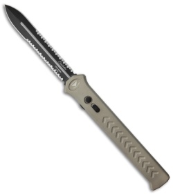 Paragon Estiletto Gray OTF Automatic Knife (5.25" 2x Serr)