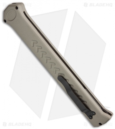 Paragon Estiletto Gray OTF Automatic Knife (5.25" Black Plain)
