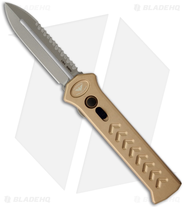 Paragon PARA-XD Pewter OTF Knife (3.5" Nickel Full Serr) 1XL