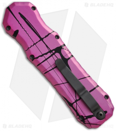 Piranha Excalibur OTF Automatic Knife Pink (3.2" Stonewash)