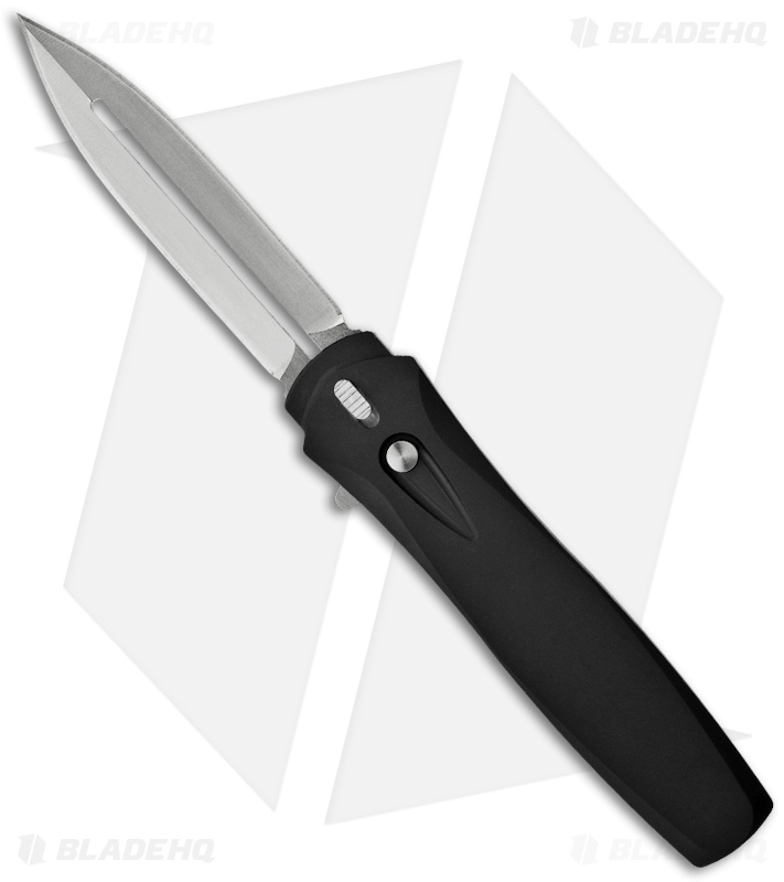 Protech Dark Angel OTF Automatic Knife Black (3.7" Stonewash) 3201-SW