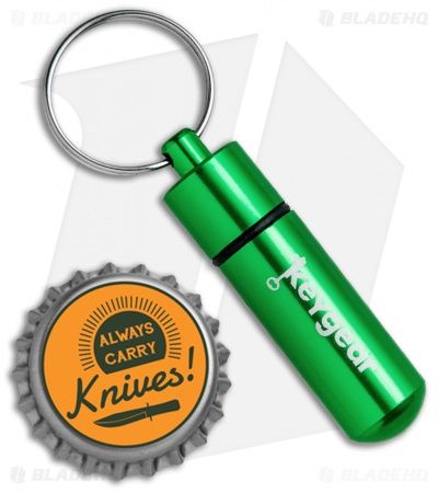 KeyGear Aluminum Storage Capsule Key Chain (Green)