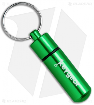 KeyGear Aluminum Storage Capsule Key Chain (Green)