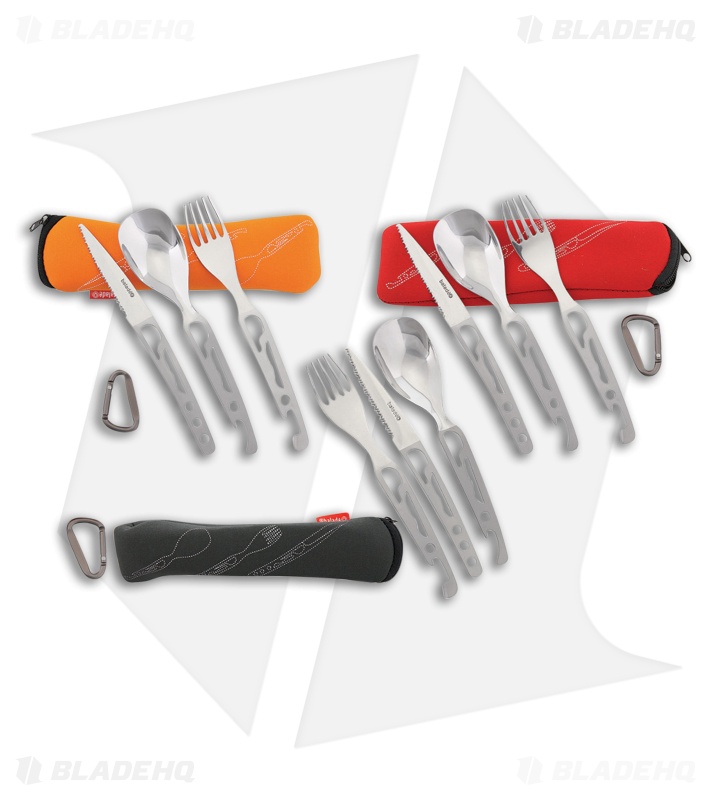 Baladeo Basecamp Stainless Steel 3-Piece Spoon Fork Knife Set (6 Sets)
