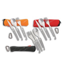 Baladeo Basecamp Stainless Steel 3-Piece Spoon Fork Knife Set (6 Sets)