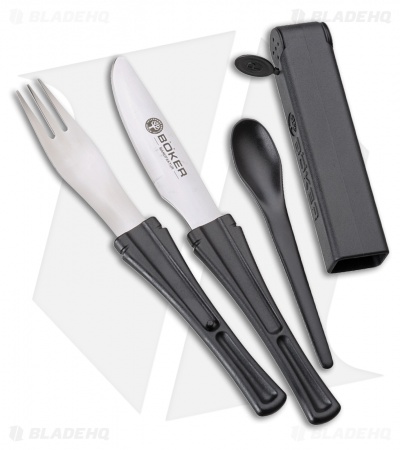 Boker Plus Snac Pac Knife, Spoon & Fork 2-Pack Set 03BO801C