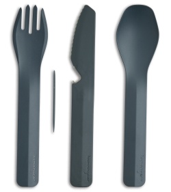 Human Gear GoBites Trio 3 Piece Camp Utensil Set (Gray) HUM0420