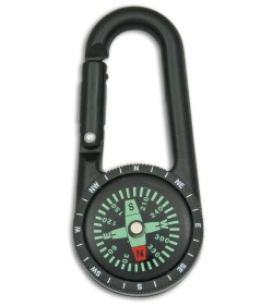 Explorer Clip Guide Carabiner Compass Black 