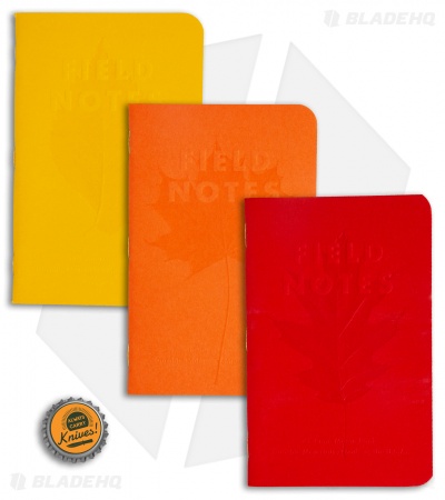 Field Notes Fall Autumn Trilogy 3-Pack Notebooks - Ruled