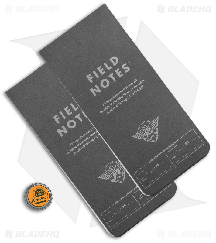 Field Notes Front Page Reporter's Notebooks w/ Receipt Pocket 2-Pack