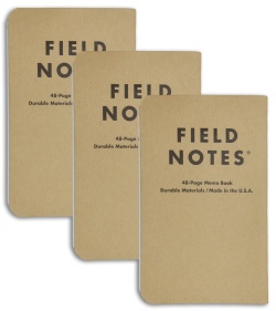 Field Notes Left-Handed Memo Ruled 3-Pack Notebook (Brown) FN-02L