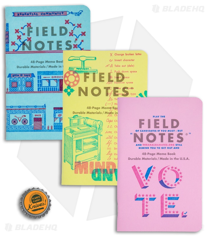 Field Notes Memo Ruled 3-Pack - United States of Letterpress FNC-48c