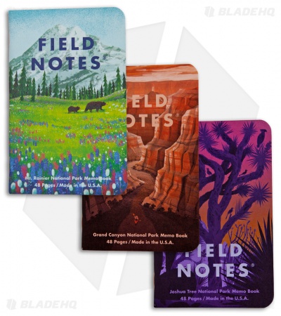 Field Notes National Parks - Series B: Grand Canyon, Joshua Tree, Mt. Rainier 