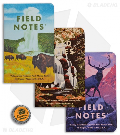 Field Notes Natl Parks - Series C: Rocky, Smoky, Yellowstone 3-Pack Memo Books