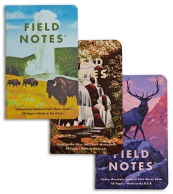 Field Notes Natl Parks - Series C: Rocky, Smoky, Yellowstone 3-Pack Memo Books