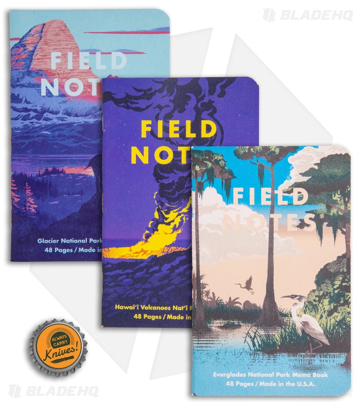 Field Notes National Parks - Series F: Glacier, Volcanoes, Everglades