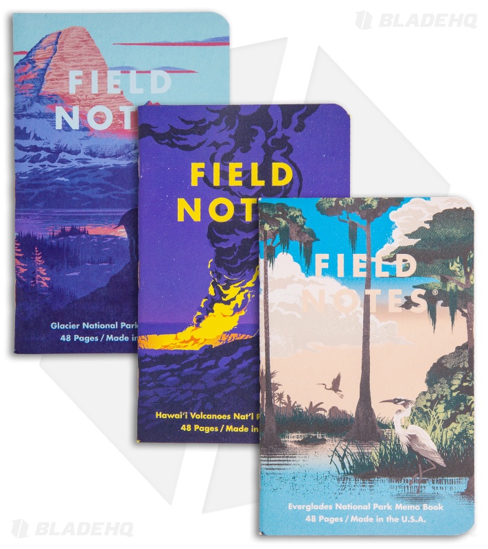 Field Notes National Parks Series F 3Pack Memo Books Blade HQ