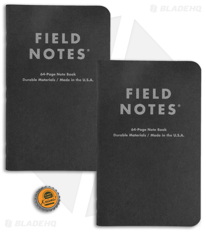 Field Notes Pitch Black Ruled Paper 2-Pack (5.50" x 3.50") FN-34