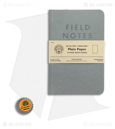 Field Notes Signature Sketch Book 2-Pack Plain (Gray) FN-42
