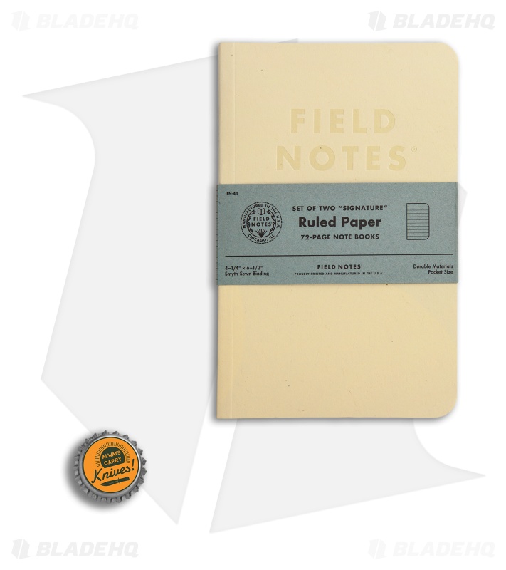Field Notes Signature Sketch Book 2-Pack Ruled (Cream) FN-43