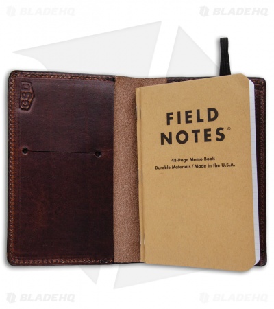 Greg Stevens Design Field Notes Coffee Leather/Black Cover w/ 3 Notebooks 