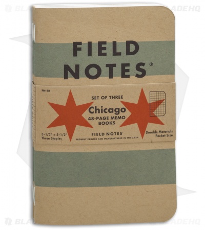 Field Notes Memo Graph 3-Pack Chicago Edition (Brown) FN-28 - Blade HQ