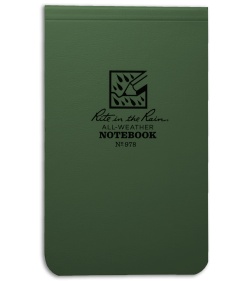 Rite In The Rain Top Bound Memo 3.25" x 5.25" All-Weather Notebook (Green) #978