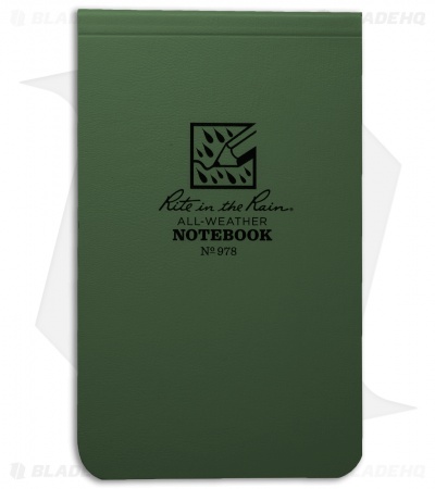 Rite In The Rain Top Bound Memo 3.25" x 5.25" All-Weather Notebook (Green) #978
