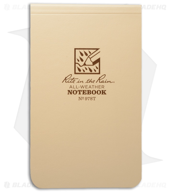 Rite in the Rain 978T notebook, weatherproof 5.25 x 3.25 x 0.25 green