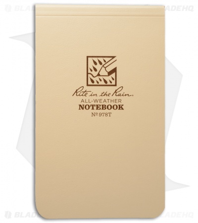 Rite In The Rain Top Bound Memo 3.25" x 5.25" Notebook (Tan) #978T