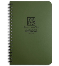 Rite In The Rain Side Spiral 4.5" x 7" Notebook (Green) #973