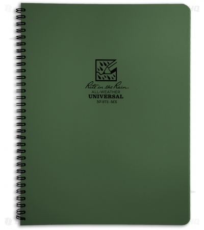 Rite In The Rain Maxi Side Spiral 8.5" x 11" Notebook (Green) #973-MX