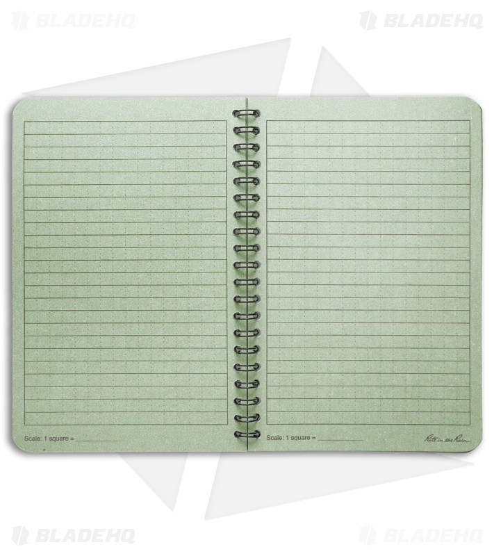 Rite In The Rain Side Spiral 4.5" x 7" Notebook (Green) #973