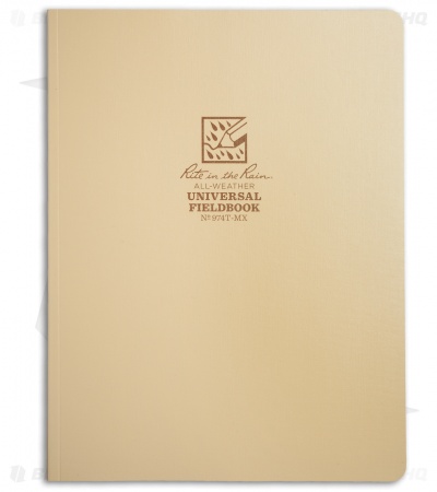 Rite In The Rain Maxi Side Spiral 8.5" x 11" Notebook (Tan) #973T-MX