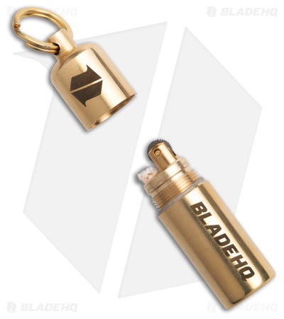 Brass Warhead Cylinder Lighter Flat Bottom - Watertight 