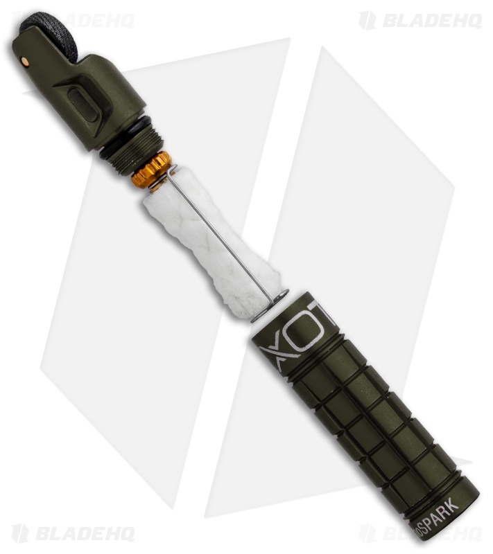 Exotac nanoSpark Waterproof Firestarter OD Green Aluminum