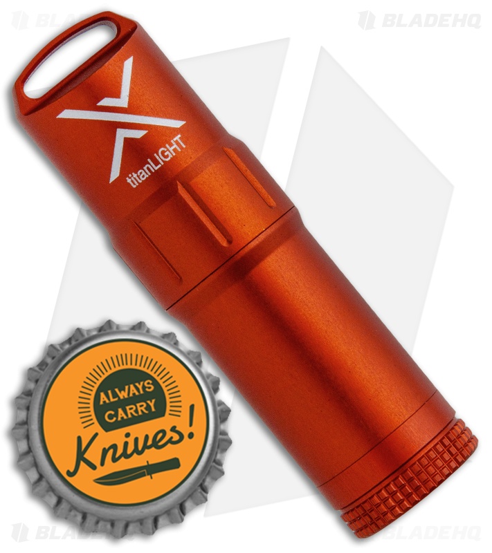 Exotac titanLight Waterproof Lighter Orange Aluminum