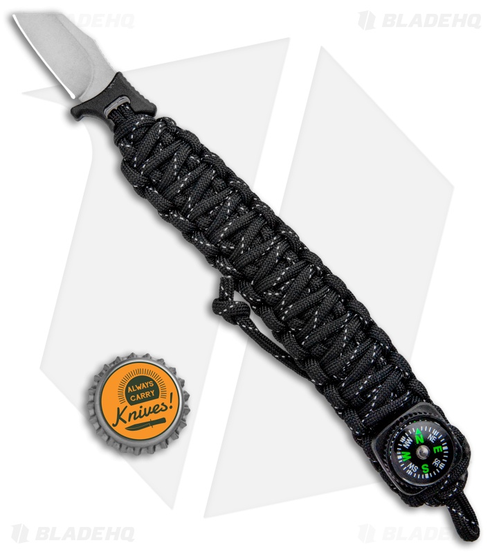 Outdoor Edge ParaSpark Survival Bracelet Knife Black (1.37" Stonewash)