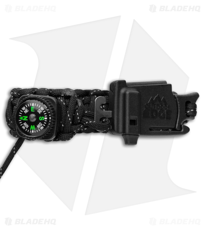 Outdoor Edge ParaSpark Survival Bracelet Knife Black (1.37" Stonewash)