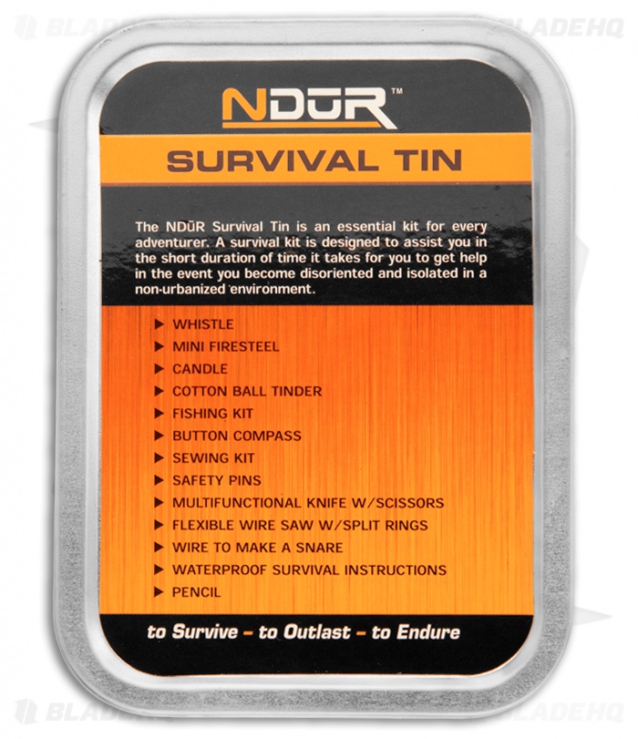 Ndur Survival Tin Adventurer Kit
