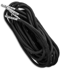 Wasatch Outdoors 84" Fire Starter Paracord Survival Laces (Black) 