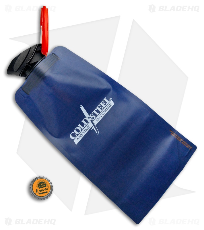 Cold Steel Vapur 0.7 Liter Folding/Flat Water Bottle (Blue) BOT1A