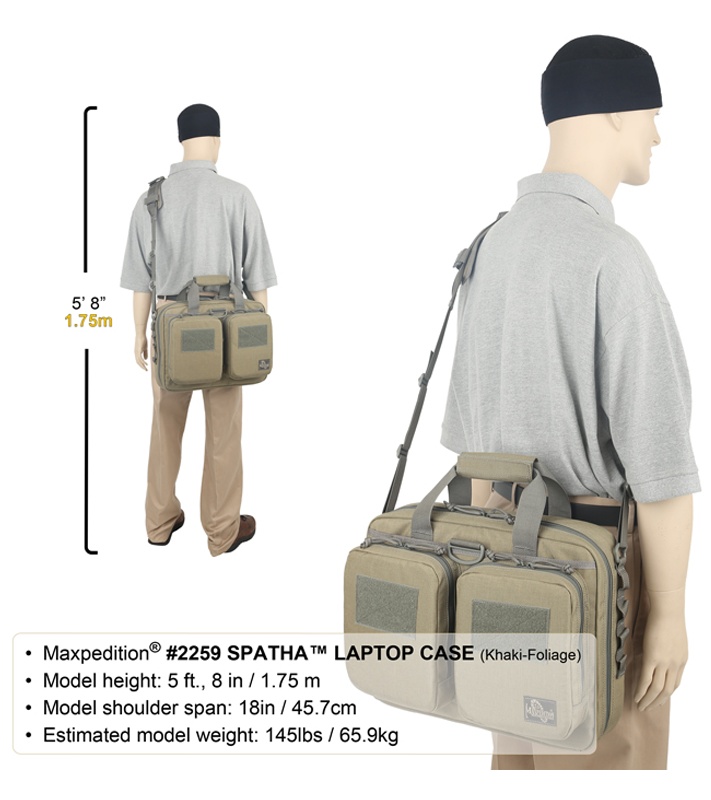 Maxpedition Spatha Laptop Case Black Bag 2259B (15")