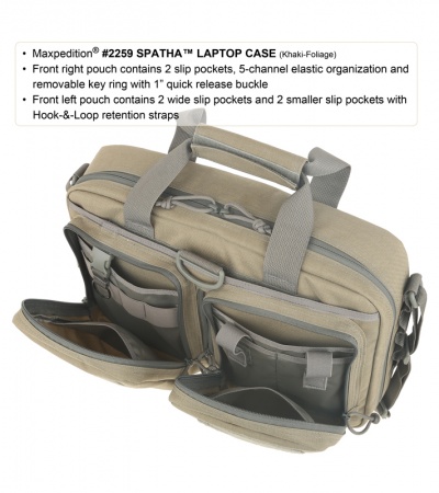 Maxpedition Spatha Laptop Case Black Bag 2259B (15")