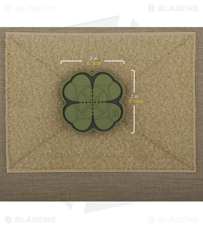 Maxpedition 2" x 2" Lucky Shot Clover Morale PVC Patch (Full Color