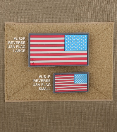 Maxpedition Large 3.25" x 1.75" Reverse USA Flag Patch (SWAT) US2RS