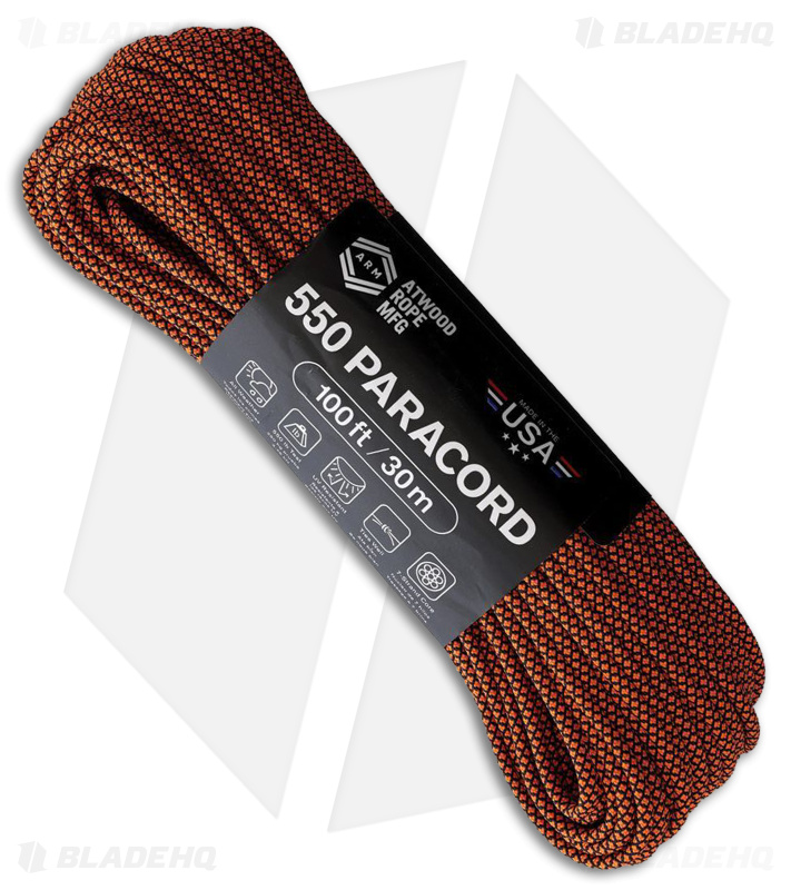 Atwood Rope MFG 550 Lb. Para Cord 100 Ft. Diamond (Orange)